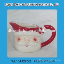 Creative design cute santa claus ceramic milk cup for christmas